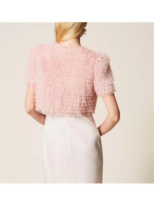 Giacca cropped in tulle con balze TWINSET | 261TP2573.816